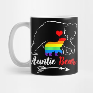 LGBT Auntie Bear Aunt Gay Pride Proud Mom Mother's Day Mug